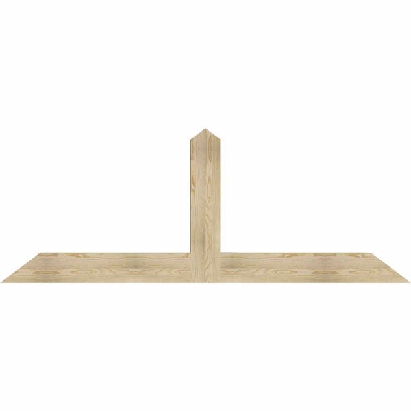 Ekena Millwork Portland Rough Sawn Timber Gable Bracket, Douglas Fir, 84"W x 31"H x 6"D x 6"F, 9/12 Pitch GBW084X31X0606POR00RDF - main
